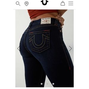 True Religion Women's Indigo Billie Straight Leg Jeans Size 30